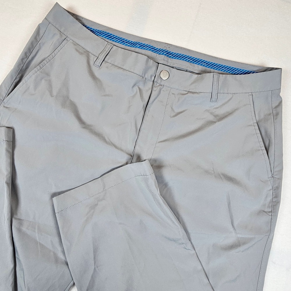 Bonobos Golf Mens 38x30 Slim Fit Performance Pants Gray Chino Trousers